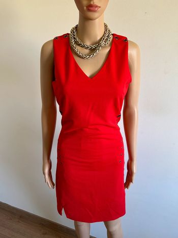 Robe rouge sans manches avec œillets Jus d’Orange taille 3 jamais portée