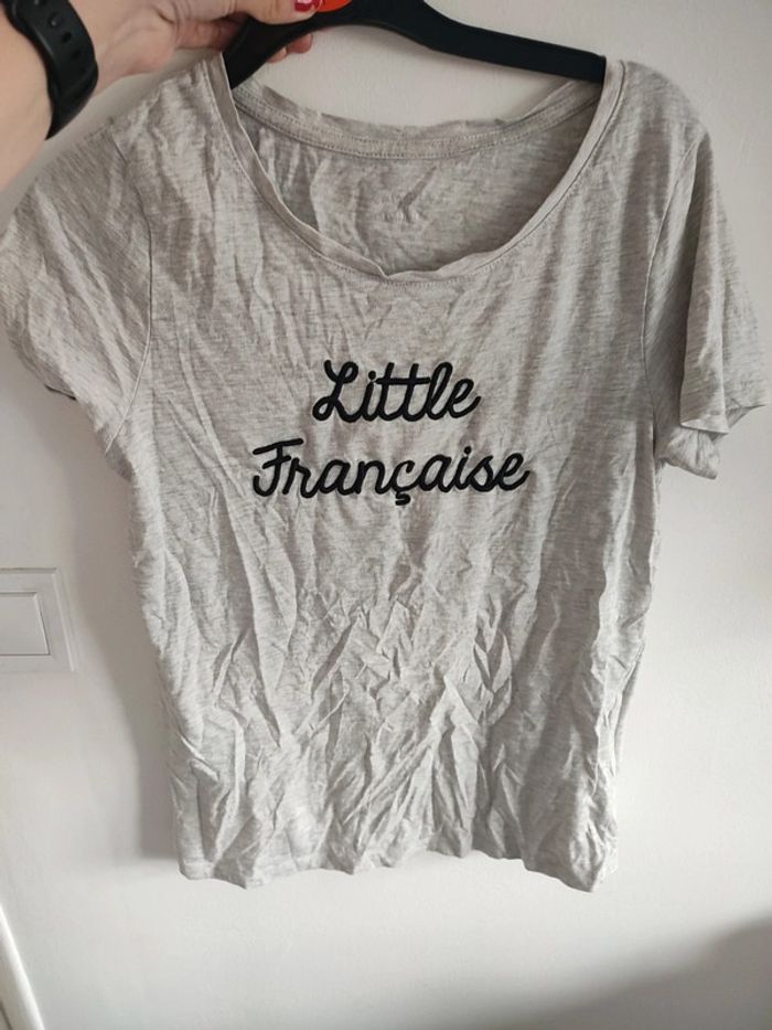 T-shirt gris camaïeu little française