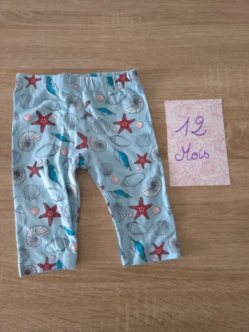 Legging court 12 mois océan