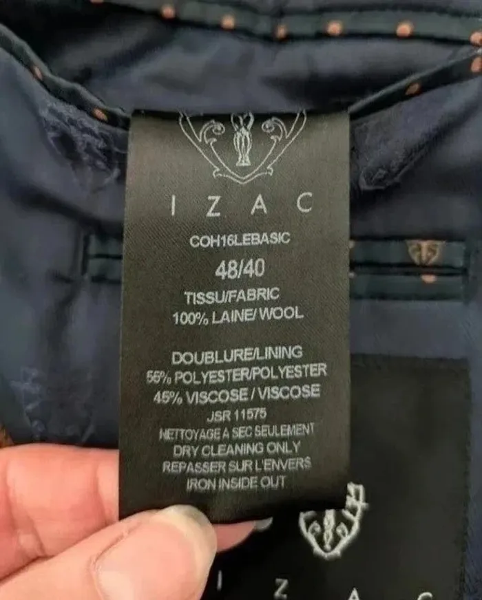 Veste blazer 100% laine - IZAC - taille S - photo numéro 5