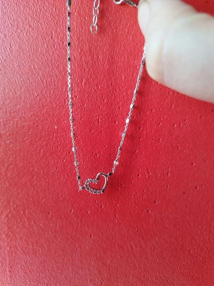 Bracelet en argent 925 forme de coeur neuf - photo numéro 14