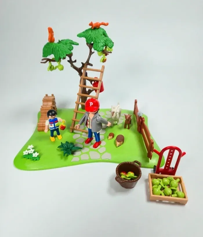 Playmobil papa et fils au Verger avec pommier - photo numéro 4
