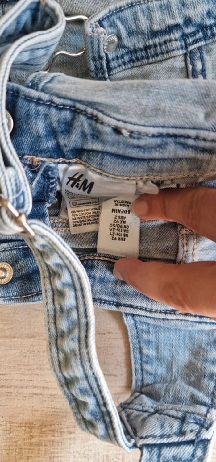 Salopette en jeans H&M 92 - photo numéro 3