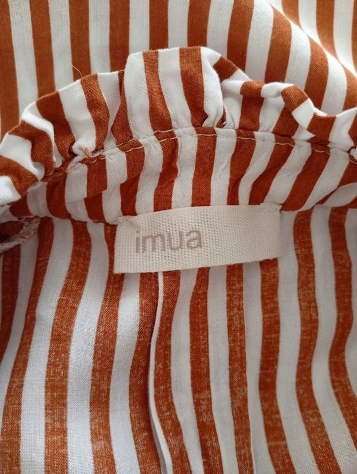 Chemise fluide à rayures camel Imua taille S - photo numéro 3