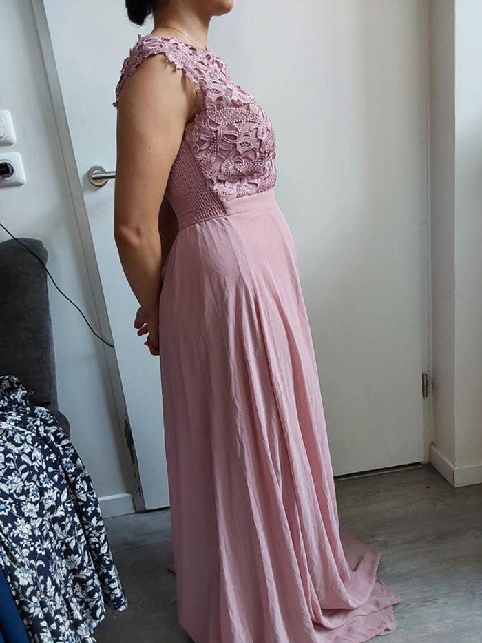 Robe soirée rose poudré - photo numéro 5