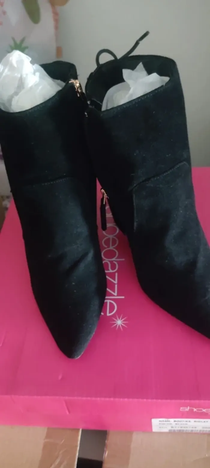 Shoedazzle bottines talons en velours taille 39 - photo numéro 8
