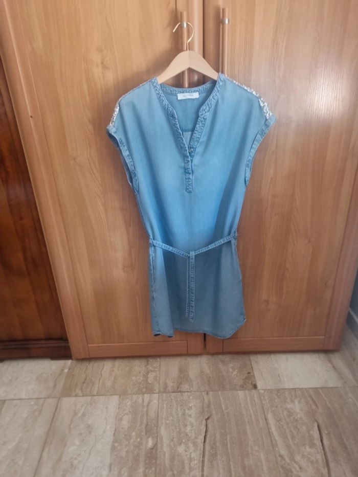 Robe en jeans bleu ciel
