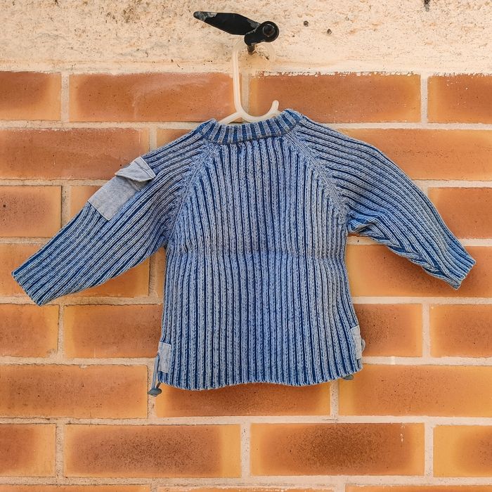 Pull garçon 6 mois coton bleu Kimbaloo – comme neuf - photo numéro 5