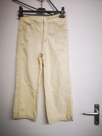 Pantacourt tbs taille 36 blanc cassé