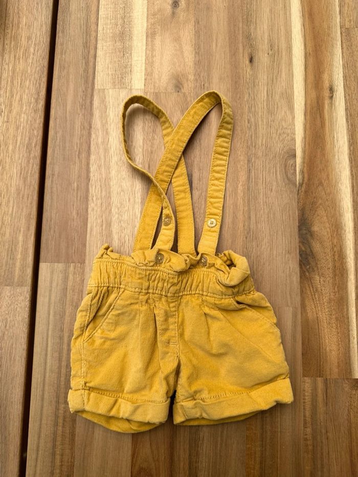 Salopette short à bretelle