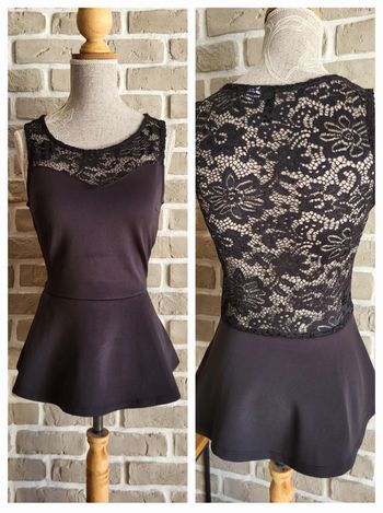 Top noir dos en dentelle H&M - Tendance et élégant