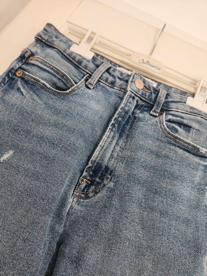 Jean mom slim bleu Stradivarius taille S - photo numéro 2