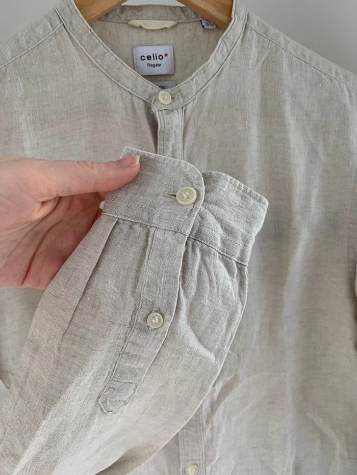 Chemise unies Celio crème taille xs - photo numéro 2