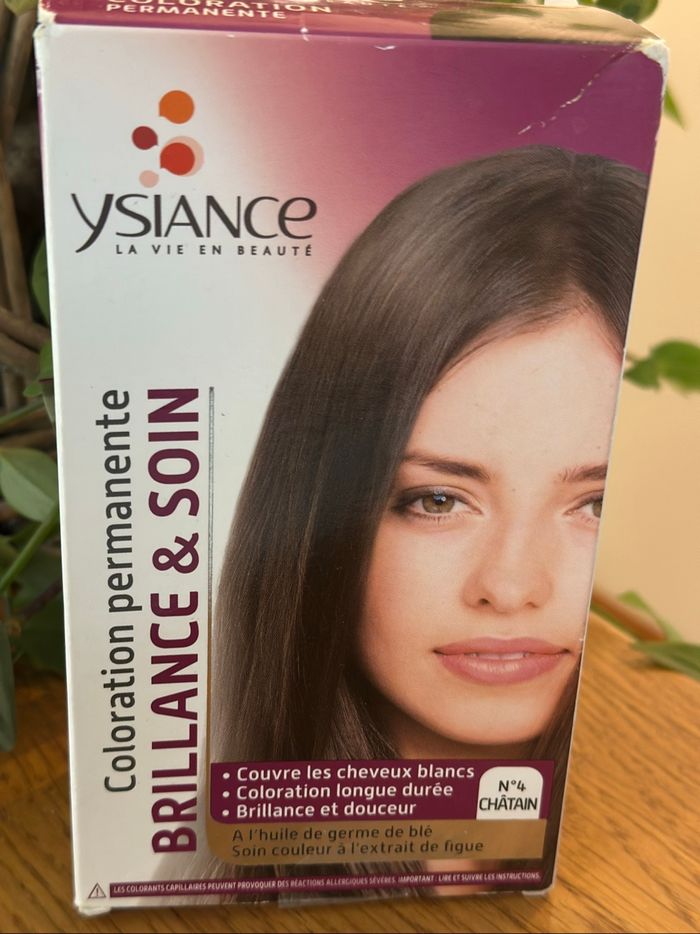 Coloration permanente brillante et soin Ysiance numéro 4 Châtain - photo numéro 2