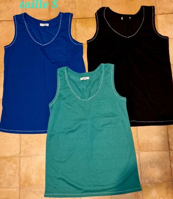 Lot 3debardeur taille S neuf