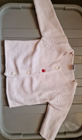 Gilet rose fille - Petit Bateau - taille 6 mois
