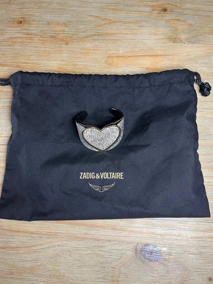 Bracelet manchette Idol Strass au motif de coeur Zadig & Voltaire - photo numéro 2
