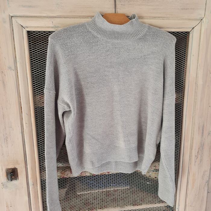 Pull col roule gris jennyfer