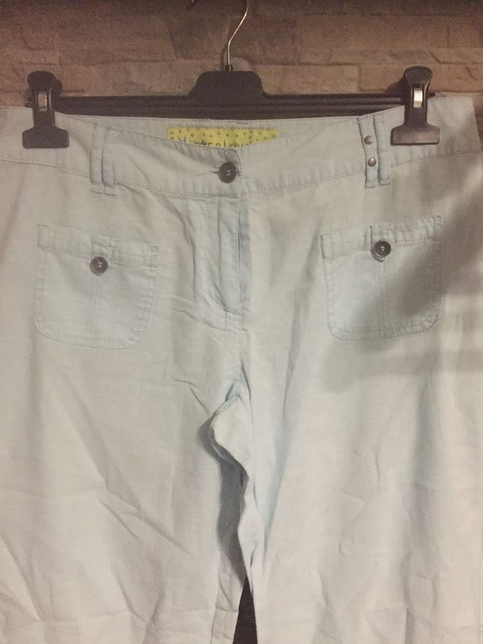 Pantalon bleu ciel Cache Cache 42/XL - photo numéro 3