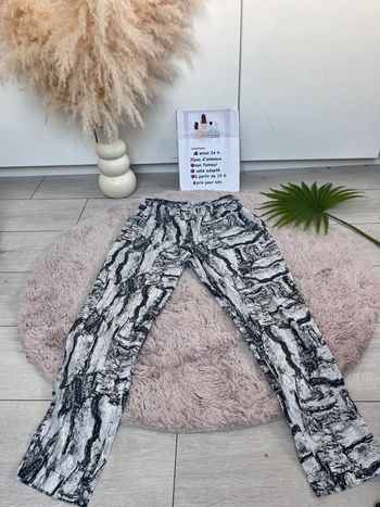 pantalon imprimé marbré