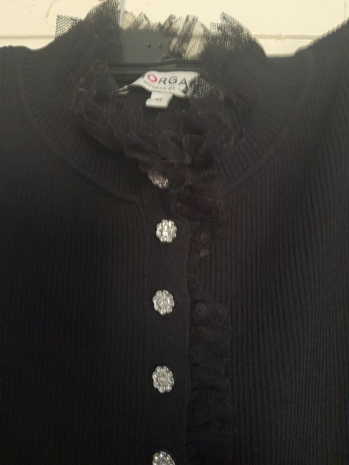 T-shirt/haut noir, marque Morgan, taille L - photo numéro 2