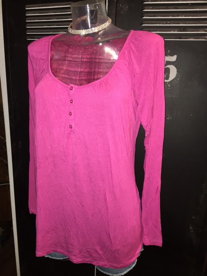 Blouse manches longues la redoute rose - photo numéro 2