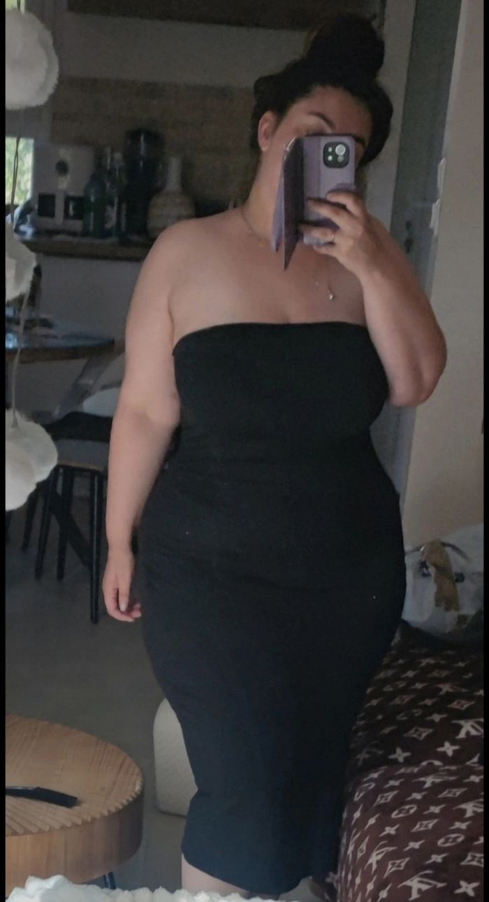 Robe noir sans bretelle - Taille xl