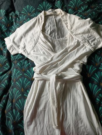 Robe drapée blanc