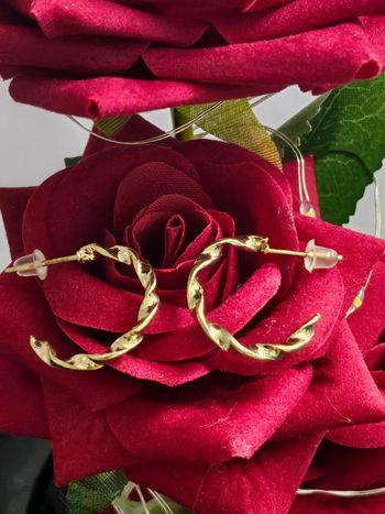 Petites créoles torsadées ouvertes en acier inoxydable