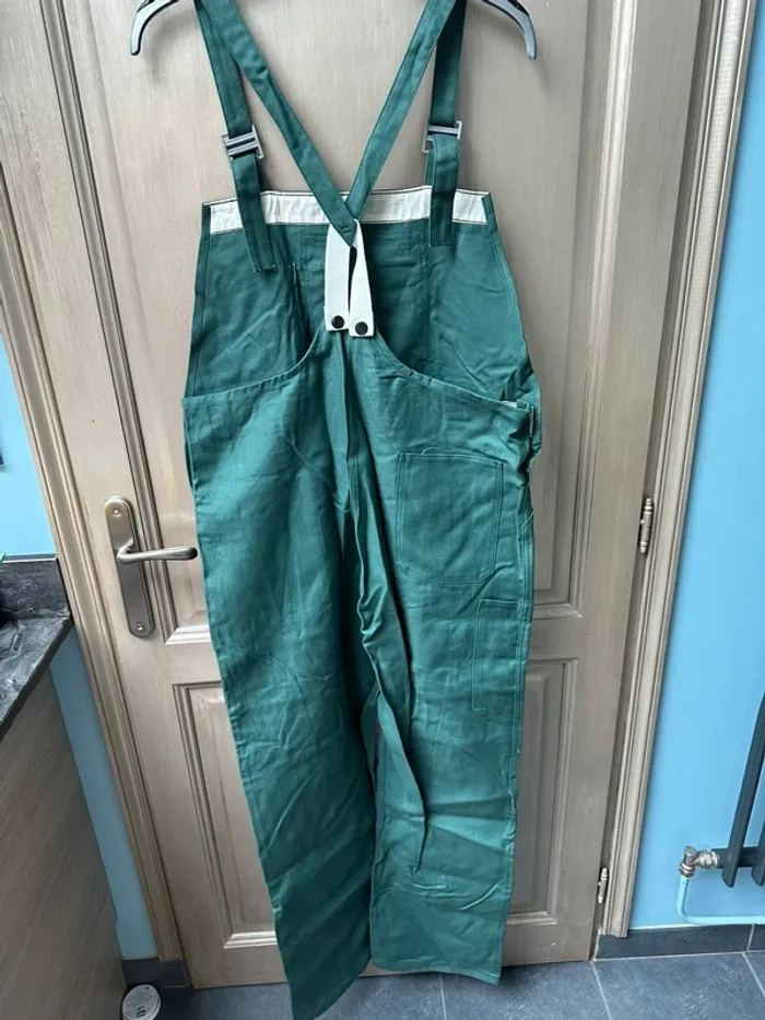Salopette de travail en tissu vert 54-56 E Dupont - photo numéro 8