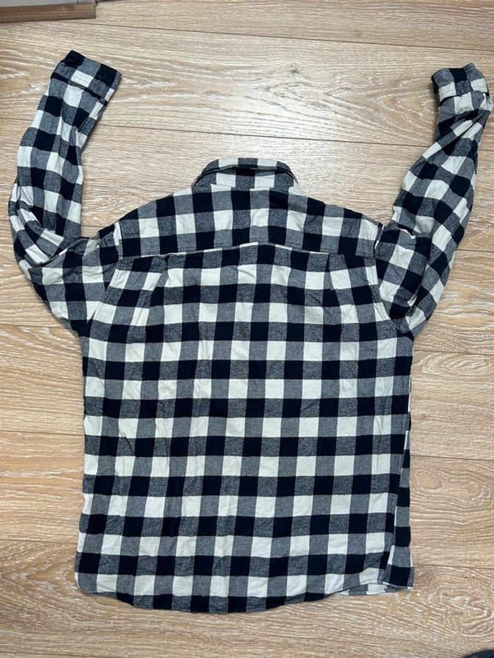 Chemise en coton epaisse bleu marine et blanche à carreaux - taille L uniqlo - photo numéro 5