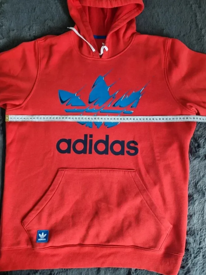 Sweat à capuche Adidas rouge, M Hommes - photo numéro 9