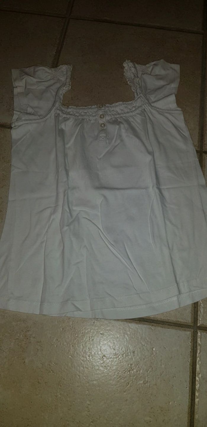 Tee-shirt sans manches blanc