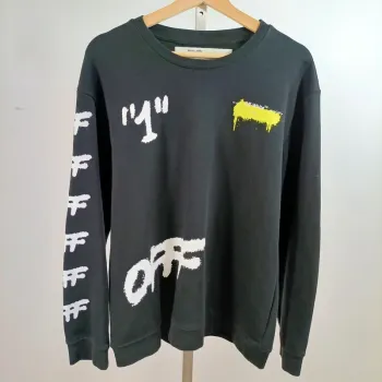 Sweat Off-White noir END.20 oversize sérigraphie fluo édition 2013 taille L A1511