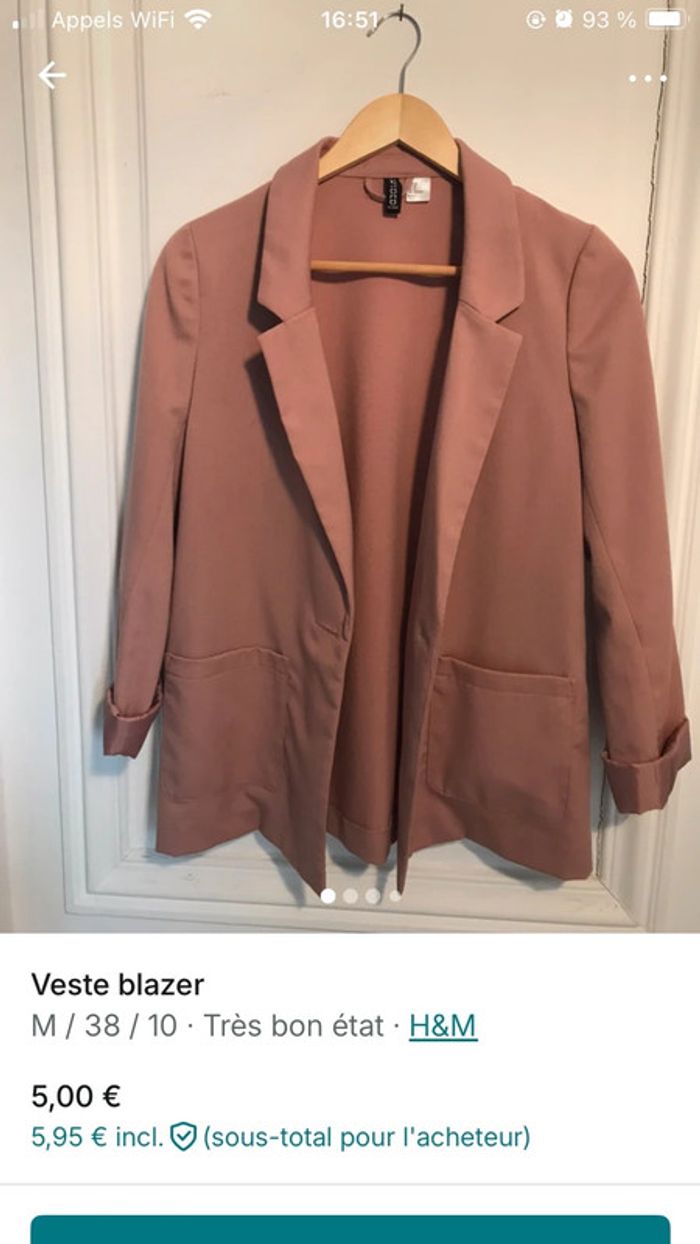 Blazer rose - photo numéro 3