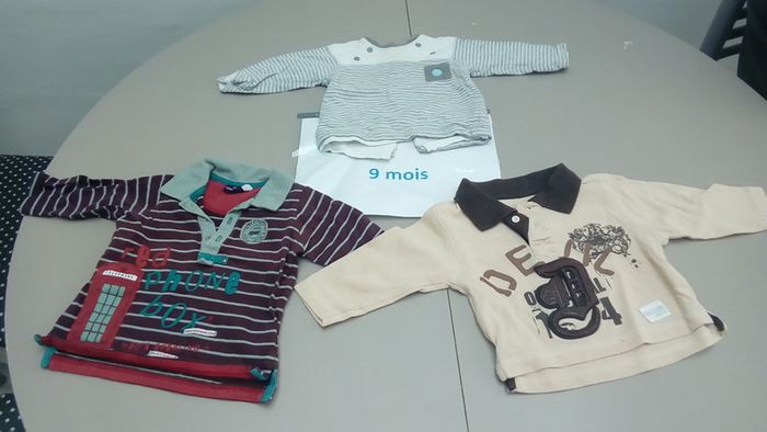 Lot de 3 T.Shirt ML 9 mois