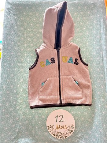 Veste polaire sans manche 12 mois
