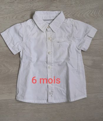 Chemise blanche - 6 mois
