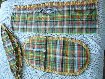 Habillage de couffin, oreiller plat et édredon