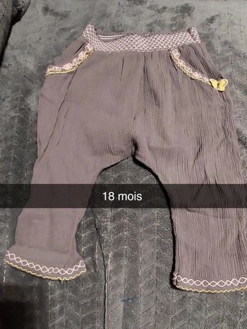 Pantalon saourel léger bébé fille 18 DPAM