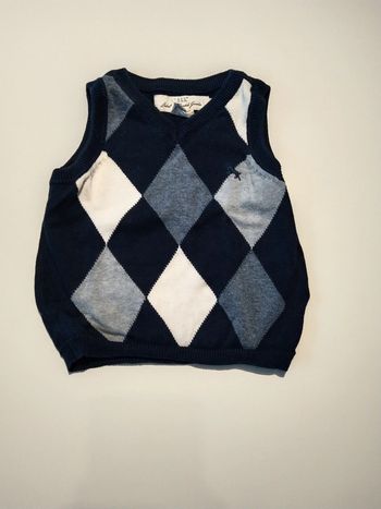 pull sans manches à carreaux h&m garcon 6 mois