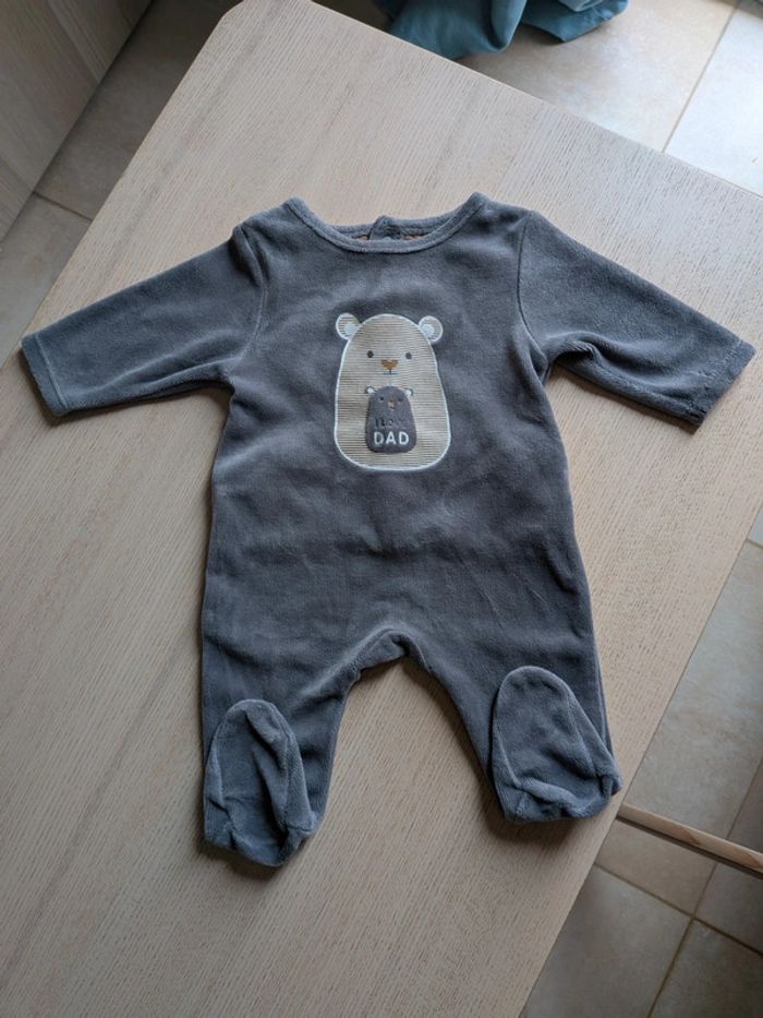Pyjama velours Obaïbi 1 mois - photo numéro 2