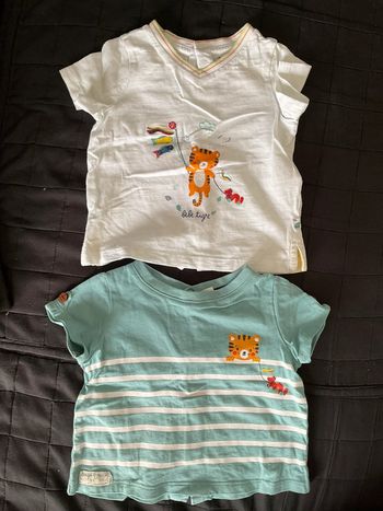 Lot de 2 tee shirts Sergent major 6 mois