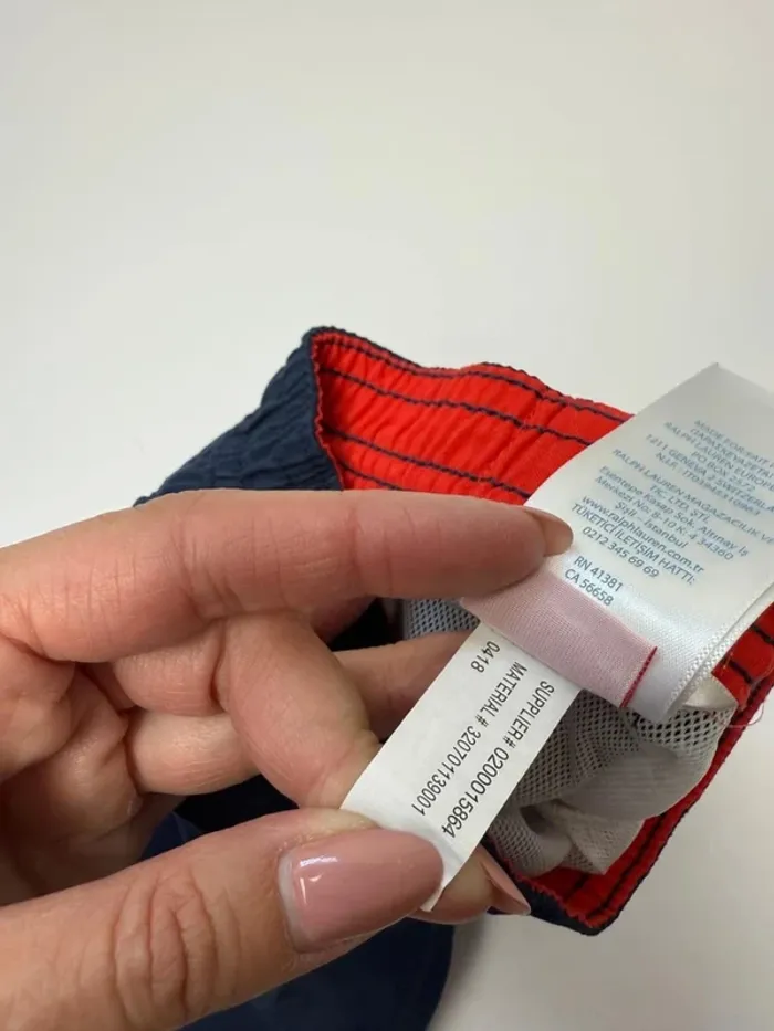 Short maillot de bain bébé garçon Ralph Lauren marine et rouge neuf - photo numéro 7