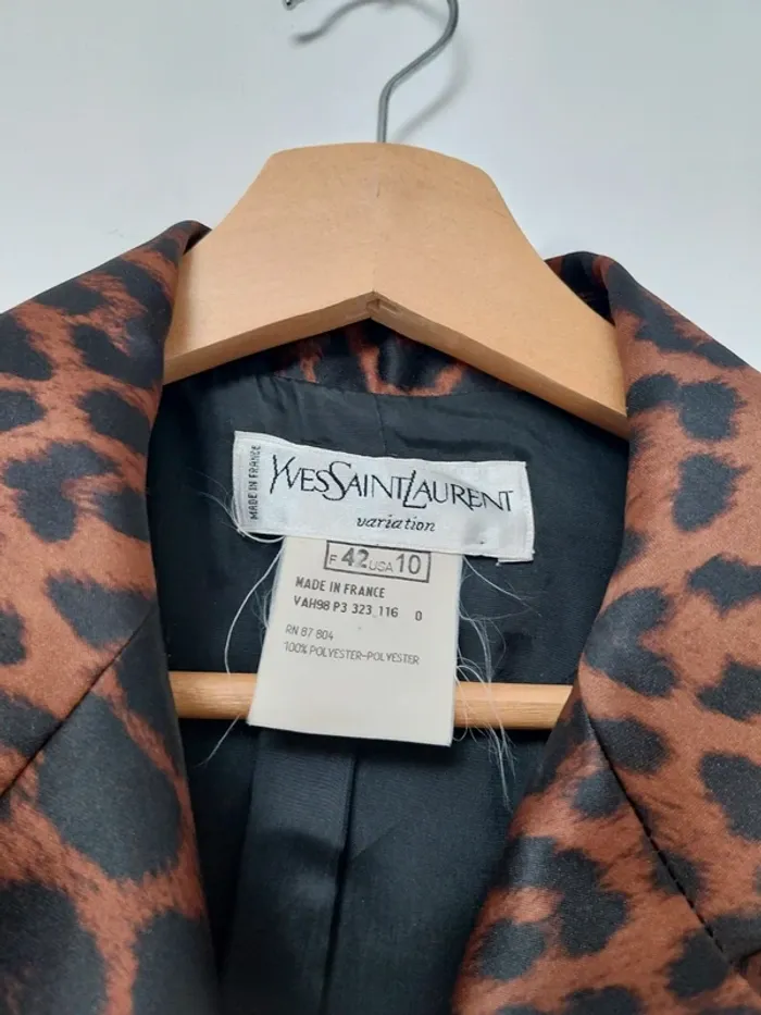 Blazer léopard Yves Saint Laurent 38 - photo numéro 3