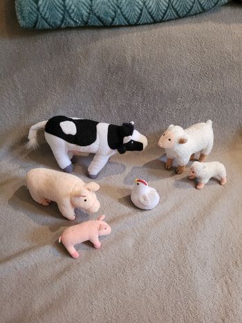 Peluches animaux de la ferme 