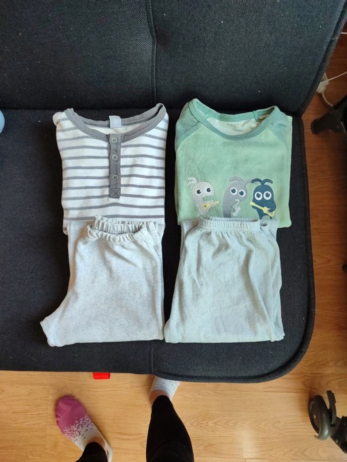 Lot de deux pyjamas chaud garçon 8 ans