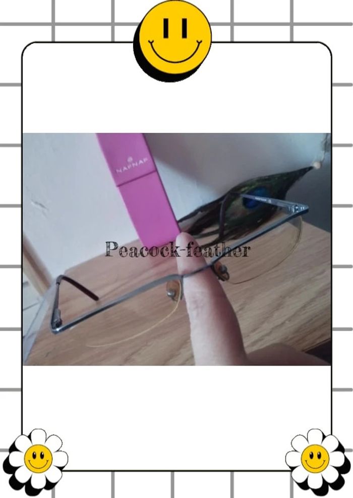 Monture de lunettes de vue bleue Naf Naf - photo numéro 7