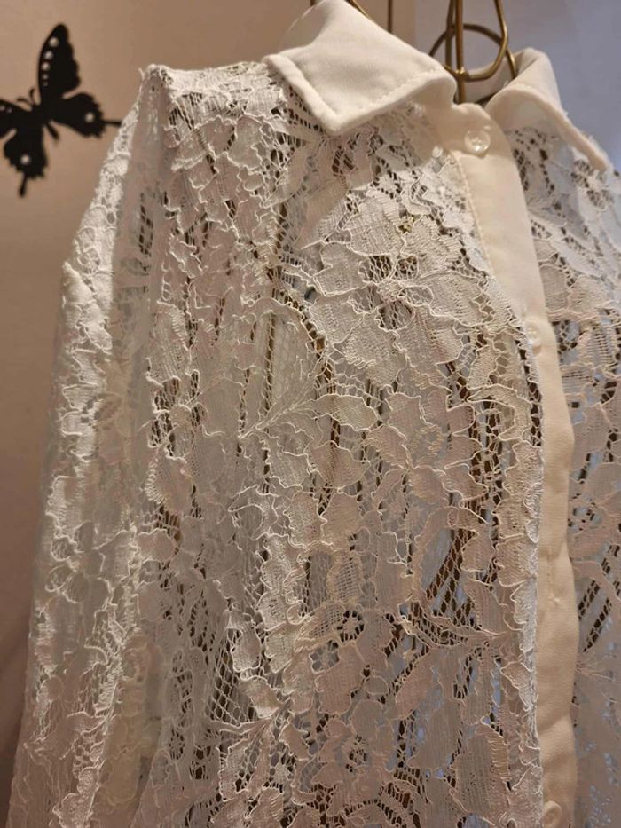 Chemise blanche & dentelle - photo numéro 2