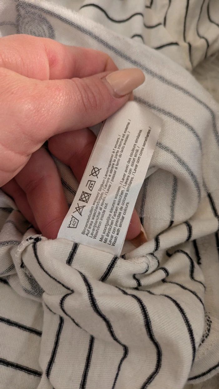 T-shirt blanc rayé motif citron pailleté - photo numéro 7